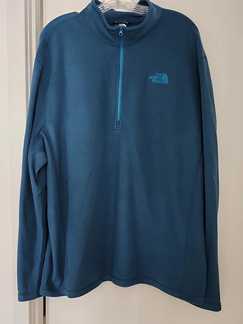 Men's North Face Teal Half-Zip Fleece Pullover